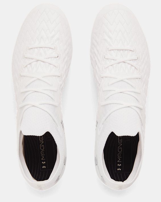 Men's UA Clone Magnetico Pro FG Soccer Cleats, White, pdpMainDesktop image number 2